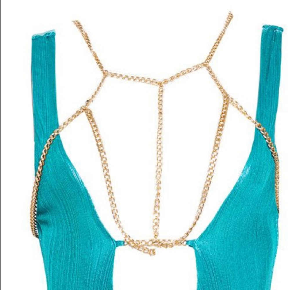 Swimsuit with chain- NEW NEVER WORN